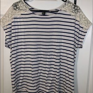 Striped oversized shirt